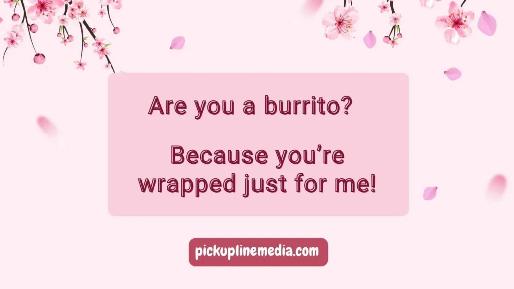 Cheesy Burrito Pickup Lines