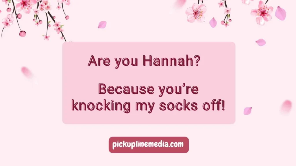 Cheesy Hannah Pickup Lines