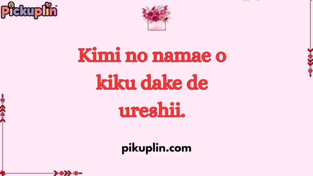 Cute & Kawaii Japanese Pick Up Lines