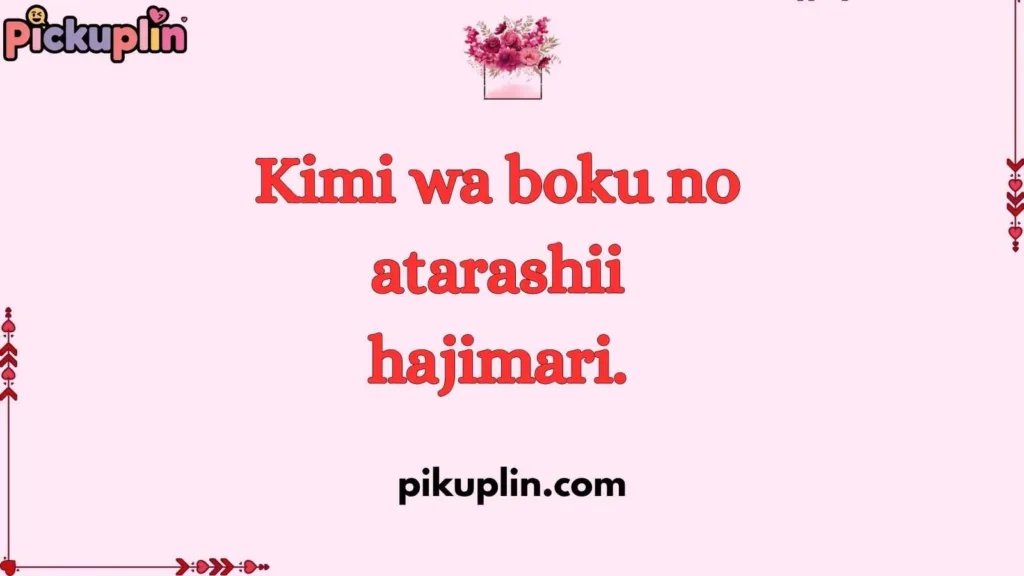 Japanese Pick Up Lines