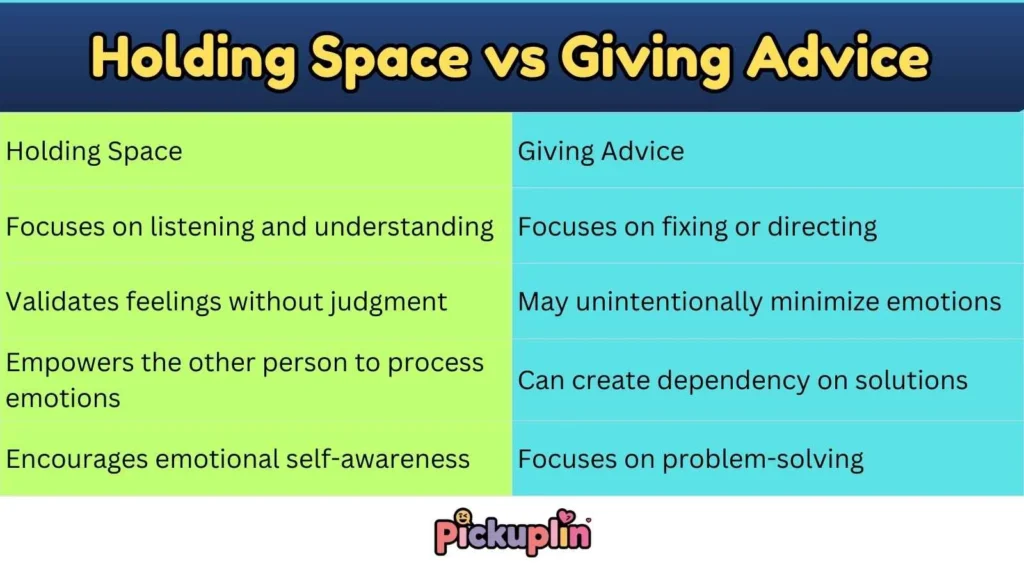 Holding Space vs Giving Advice