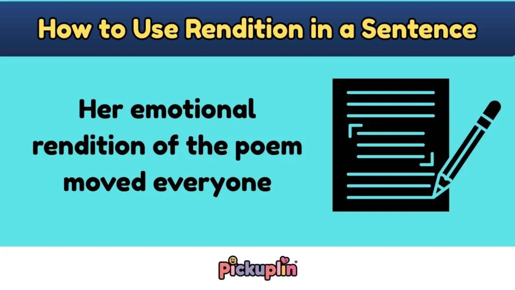 How to Use Rendition in a Sentence