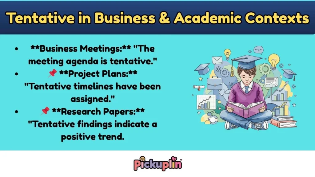 Tentative in Business & Academic Contexts