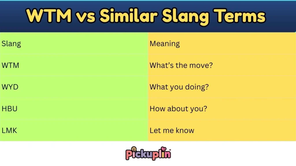 WTM vs Similar Slang Terms 