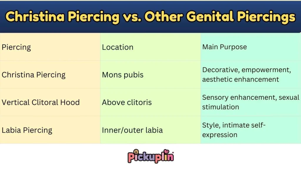 Christina Piercing vs. Other Genital Piercings