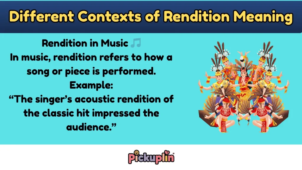 Different Contexts of Rendition Meaning