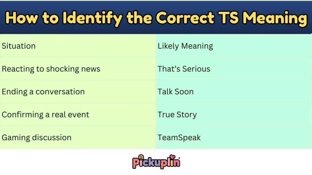 How to Identify the Correct TS Meaning