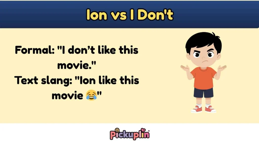 Ion vs I Don't