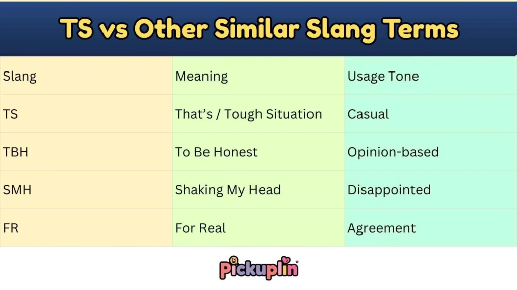 TS vs Other Similar Slang Terms