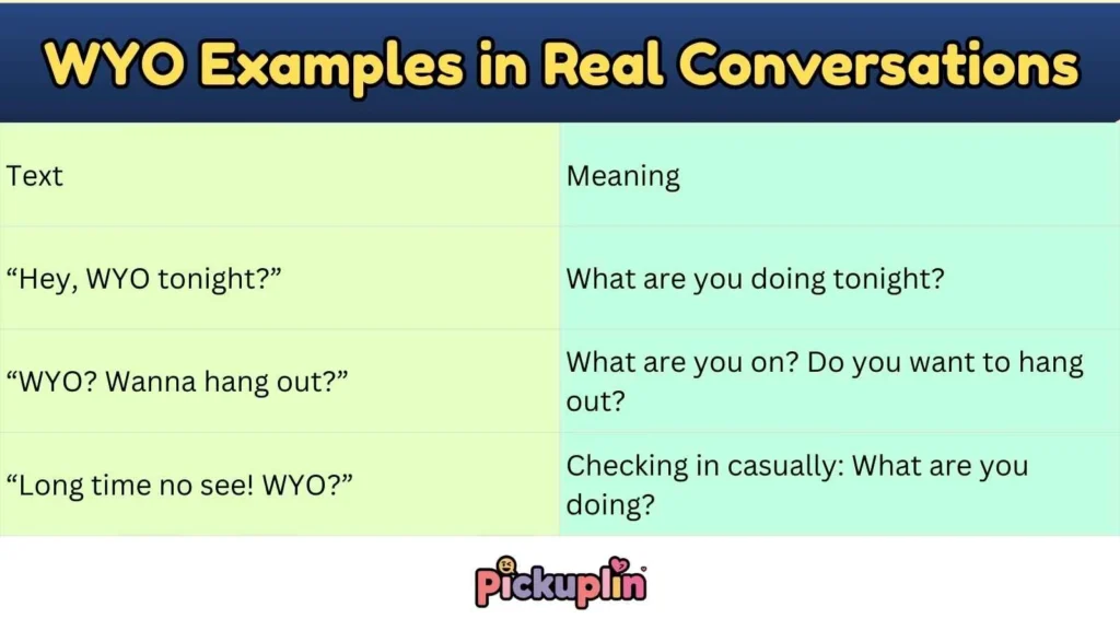 WYO Examples in Real Conversations