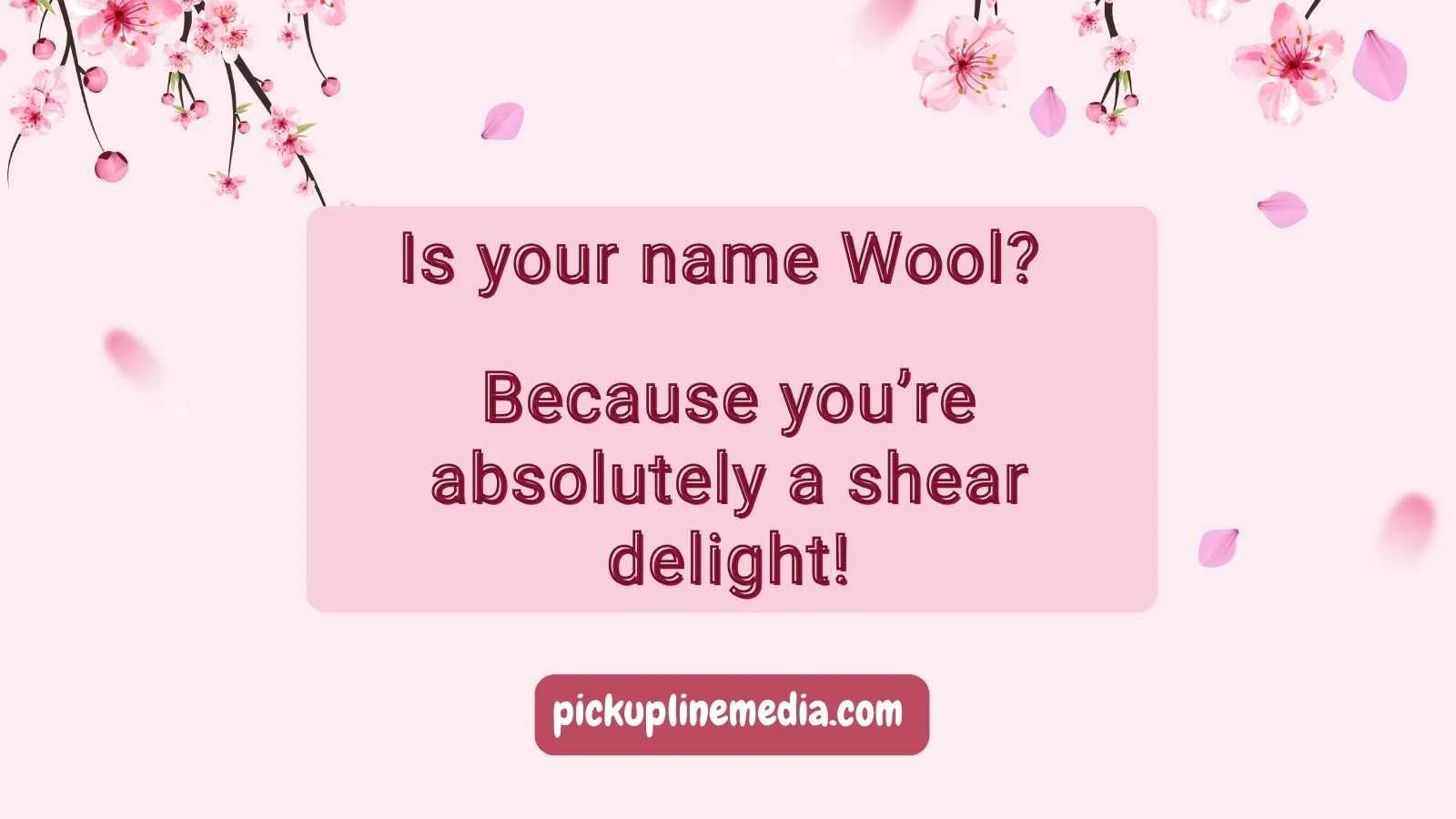 Wool Pickup Lines